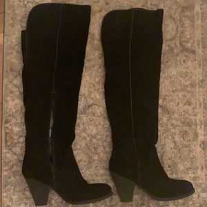 Suede Knee High Boots